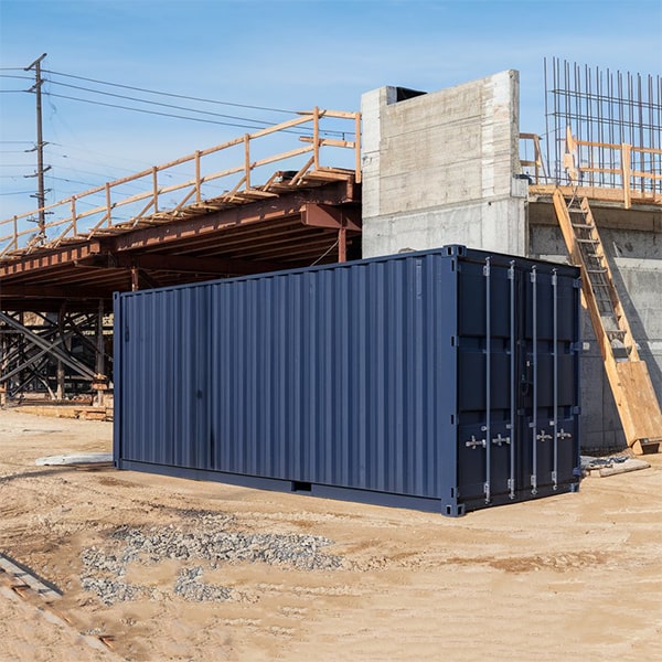 construction site storage containers are equipped with strong locks and can be fitted with an alarm system
